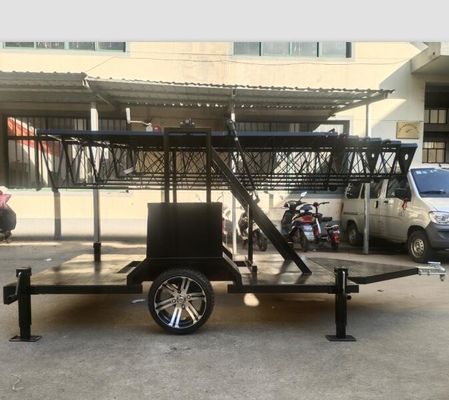40m 130ft Telescopic Tower Height RAPID DEPLOYMENT Trailer Tower With Shelter Cell On Wheels COW
