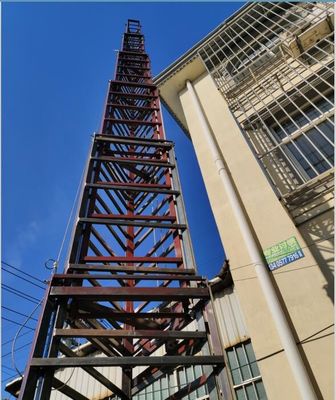 Portable Telecom Telescopic Cell On Wheels Tower 18m 25m 30m Lattice