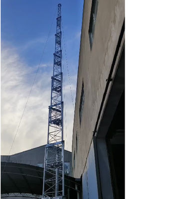 Portable Telecom Telescopic Cell On Wheels Tower 18m 25m 30m Lattice