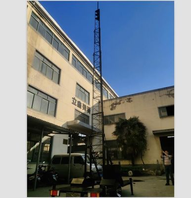 20m Tower Telescopic Fast Deployment Trailer Tower With Shelter Cell On Wheels COW Telecom Tower