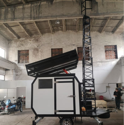 25m Cell On Wheels COW Cell Station Portable Cell Tower Telescoping