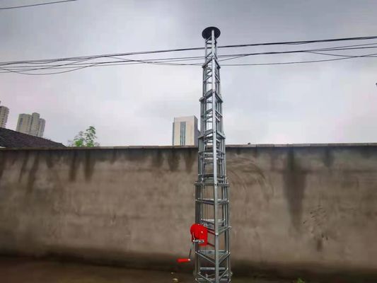 100ft Alu Tower Guyed Telescopic Tower Cell On Wheels Tower