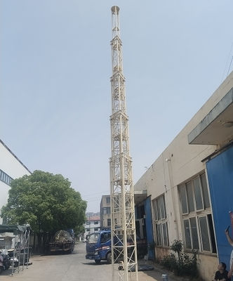 30m Lattice Tower Portable Galvanized Telescopic Heavy Light Tower with 500kg Max Load