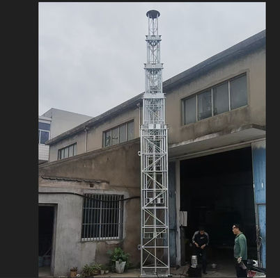 20m Retractable hand crank Tower Cell On Wheels Tower Portable Cell Station Telecom Tower